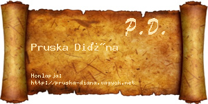 Pruska Diána névjegykártya